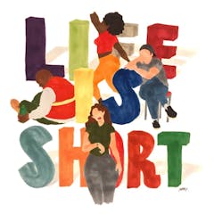 【予約】NARI 版画 LIFE IS SHORT (2024年1月下旬発送)